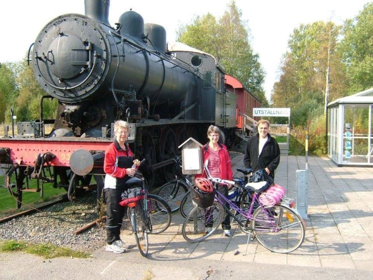 Biking trail banvallen railway cycle sweden