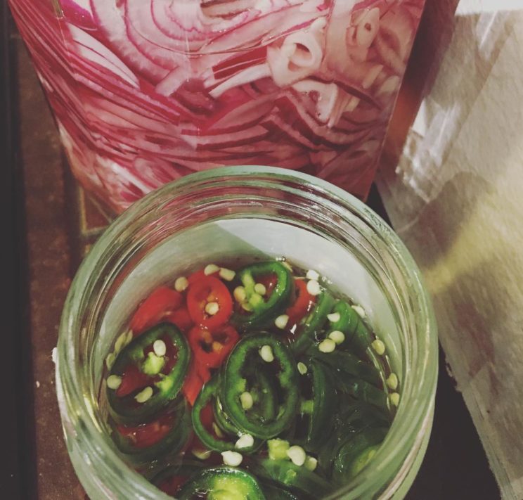 pickled fermented spices food preserve jar chilis onions