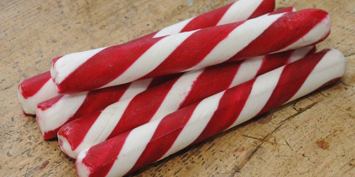 polkagris swedish candy cane christmas