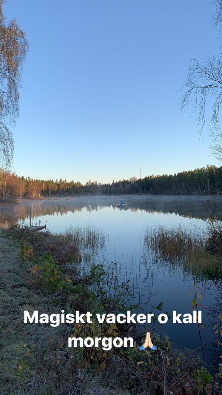 swedish lake hike morning sunrise