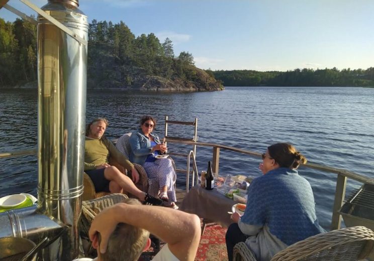 Rent a sauna boat in Stockholm and heat up with style