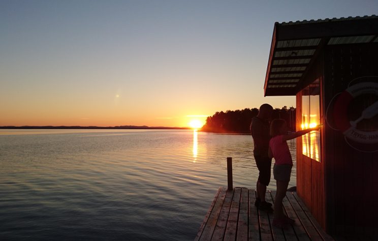 Söderhamn Archipelago sunset swim dock house